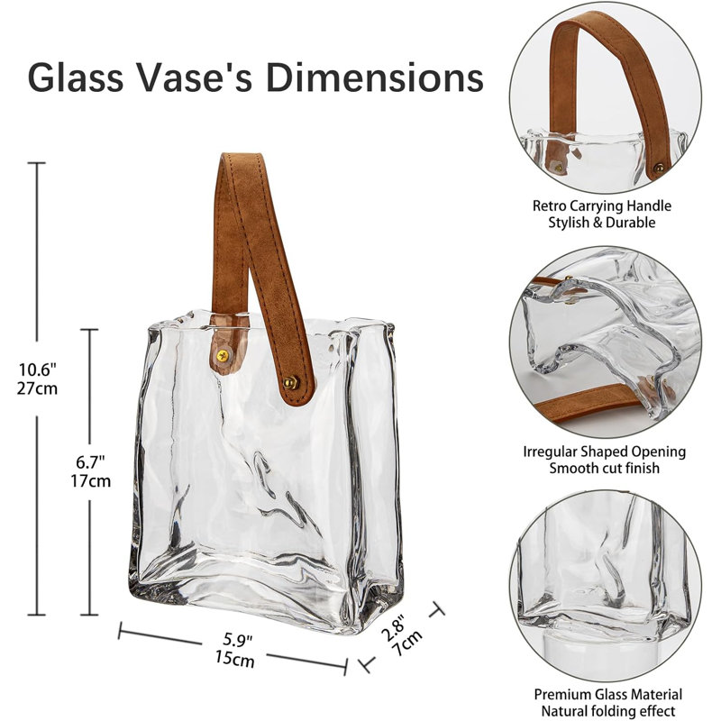 Glass Handbag Vase