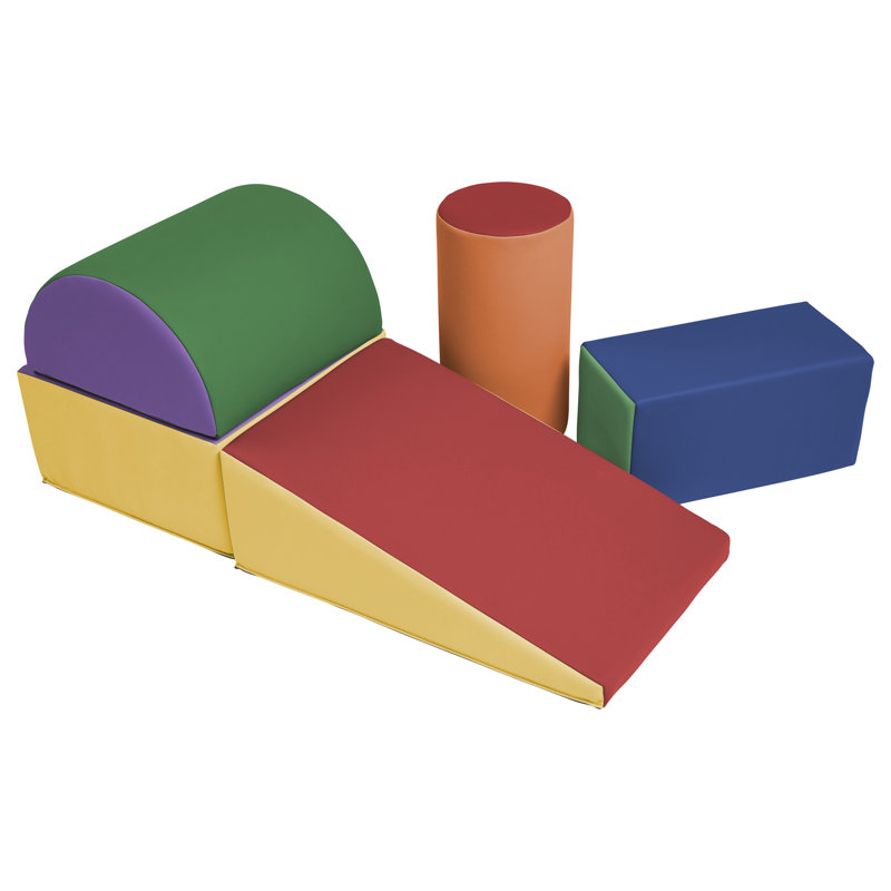 ECR4Kids SoftZone Climb and Crawl Playset, Building Blocks, 5-Piece, Assorted