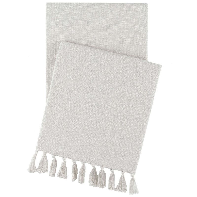 Evelyn Plaster Linen 50"x70" Hand-Woven Throw Blanket
