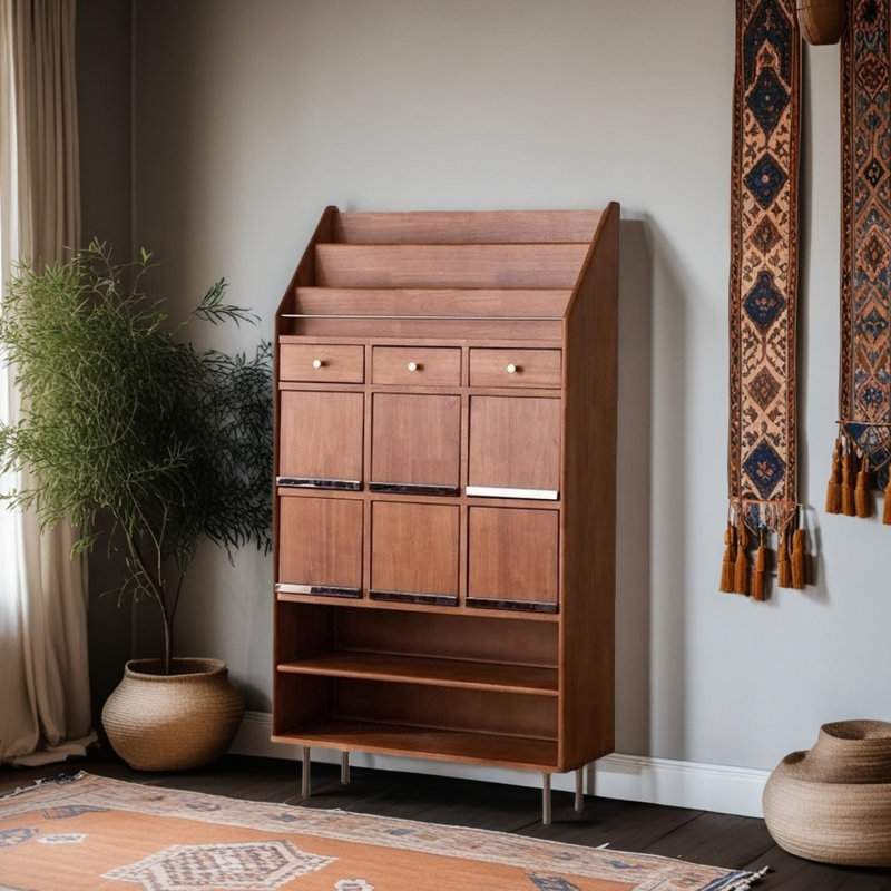 Simple modern style bookcase, Brown
