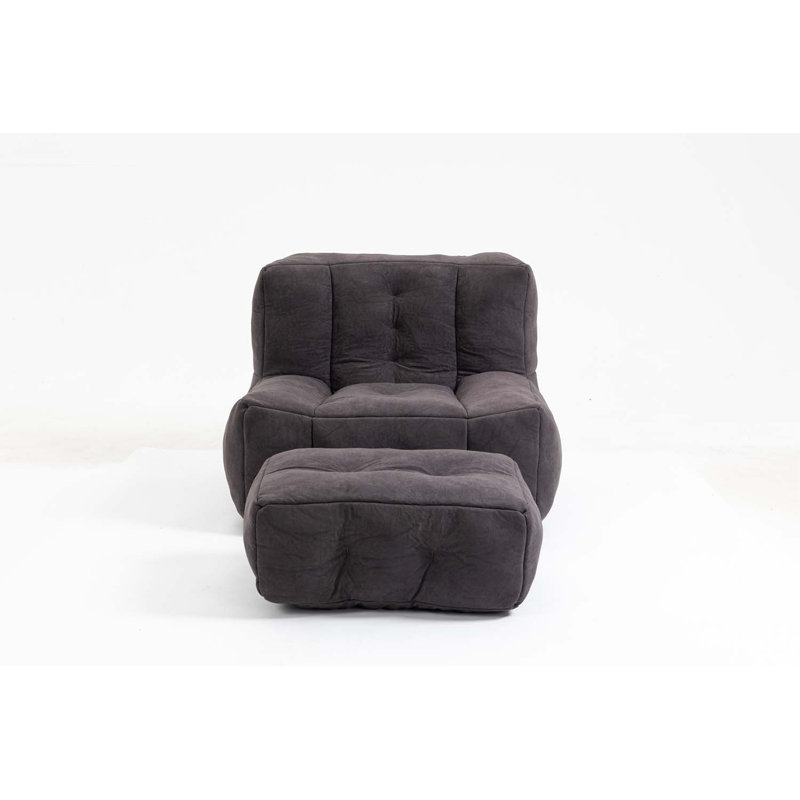 Fauteuil à billes très doux et confortable pour la détente, idéal pour diverses pièces, Velours noir