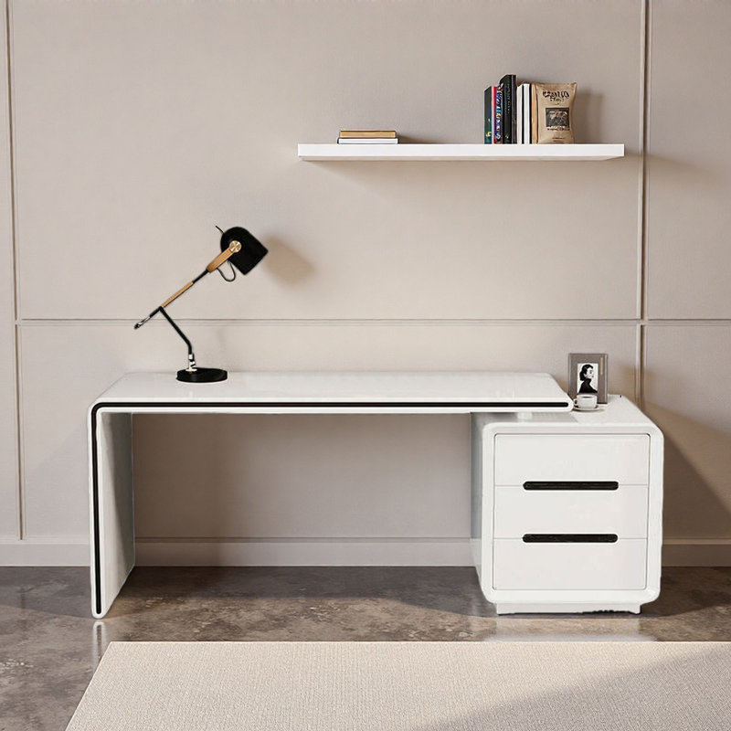 Bureau minimaliste avec rangement flexible, H 29,5 po x l 55,1 po x P 23,6 po