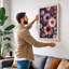 Coral Blooms in Darkness Botanical - Wrapped Canvas-1582707130-1582707131