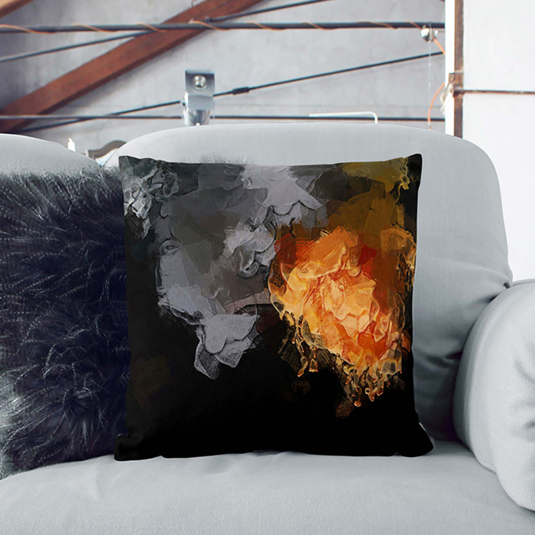Fire of the Mind in Abstract Cushion with Filling