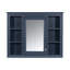 Armoire de salle de bain murale 35 po x 27,5 po avec miroir, solution de rangement moderne avec 6 tablettes ouvertes et espace dissimulé-581679727