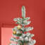 Arbre de Noël floqué floqué / givré-1839076079