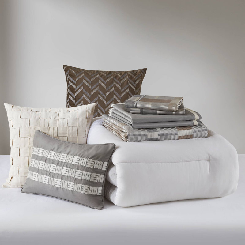 Ensemble d'édredon 8 pièces grand jacquard avec housse de couette 8 pièces