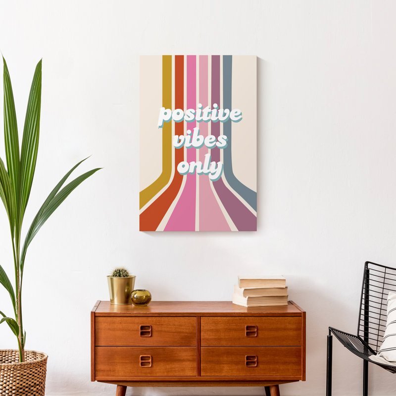 Impression sur toile positive Vibes, H 24 po x l 16 po x P 1,25 po
