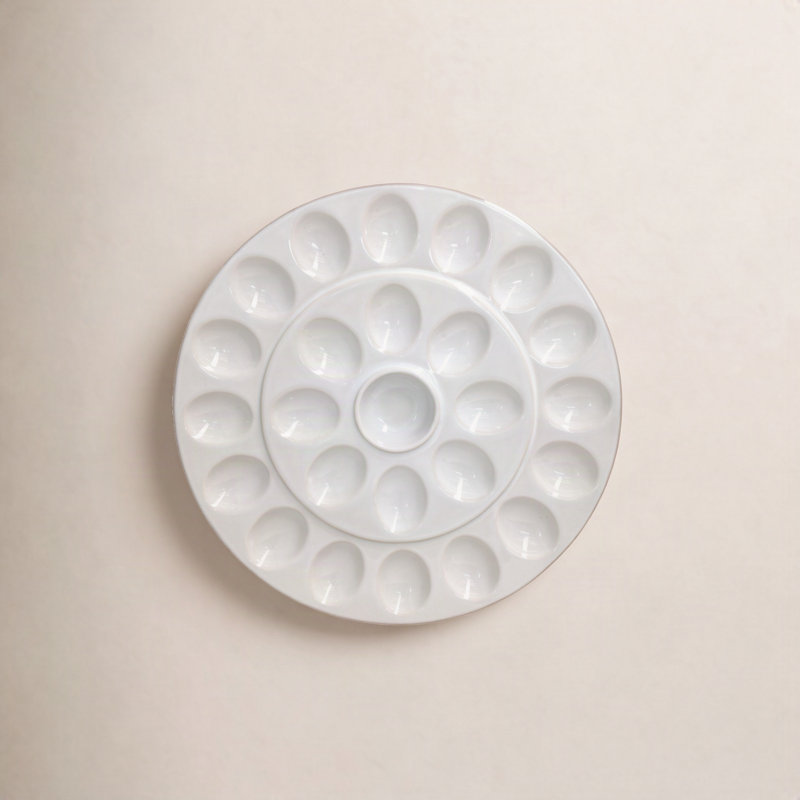 Costa Nova Cook & Host Egg Platter, White