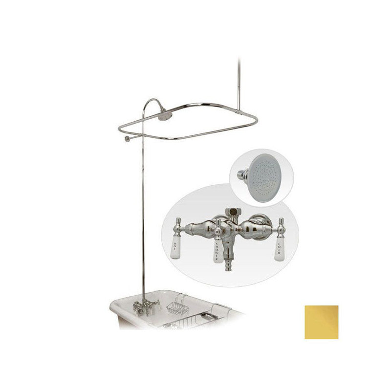 Complete Shower System with Rough in-Valve, Polished Brass