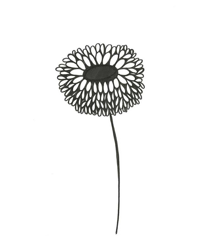 Bouton d'or - peinture sur toile tendue, H 32 po x l 24 po