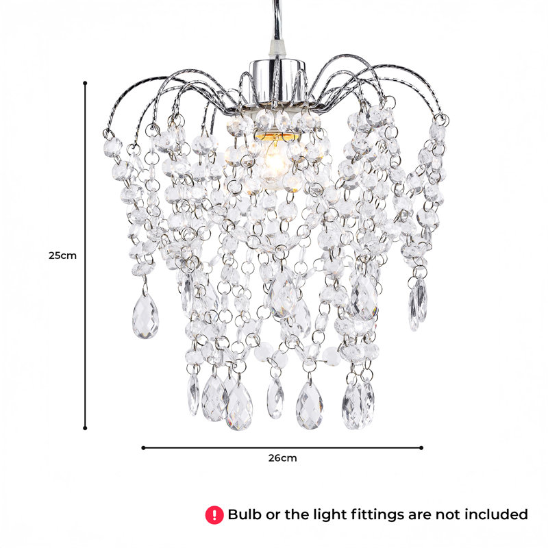 Herrera 1 - Light Chrome Crystal Pendant