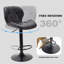 Adjustable Height Counter Stool with Metal Frame