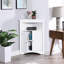 Armoire de coin blanche pour la salle de bain, 12,2 pouces de largeur, 32,3 de hauteur, facile à assembler et - Buffet multifonctionnel pour la cuisine