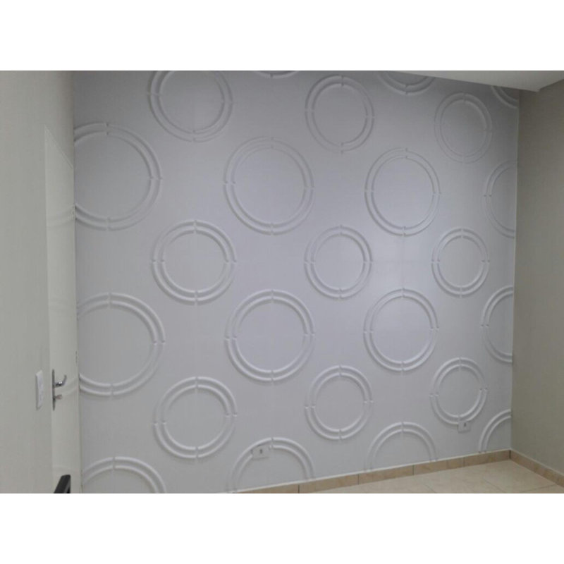 19.68" x 19.68" Plastic Wall Paneling in White