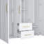 Armoire blanche 2 portes tout-en-un
