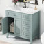 Meuble-lavabo 36 po avec accents - Structure en bois massif et tiroirs-1629656189