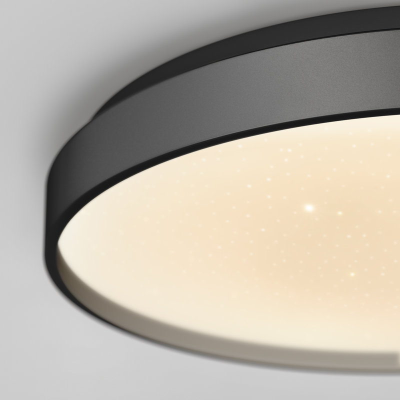 Plafonnier encastré moderne Celestia, noir mat