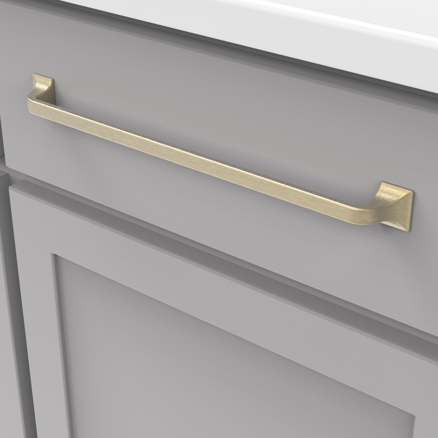 Forge Farmhouse Cabinet Pull, 12", Champagne Bronze, 1