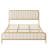 Upholstered Platform Bed with Velvet Headboard-548062663-621628382