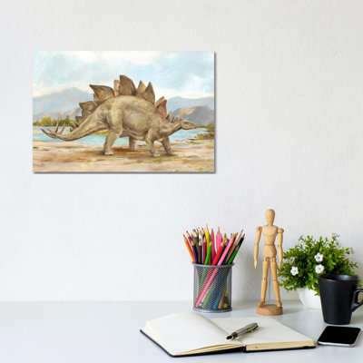 Dinosaur Illustration I by Ethan Harper - Wrapped Canvas Print