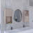 2-Pc Wall-Mounted Bathroom Medicine Cabinet With Open And Closed Storage-588474157
