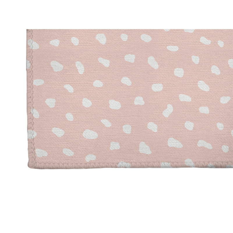 Tapis de cuisine antidérapant Paint Drop, Rectangle 5 pi x 7 pi, Rose