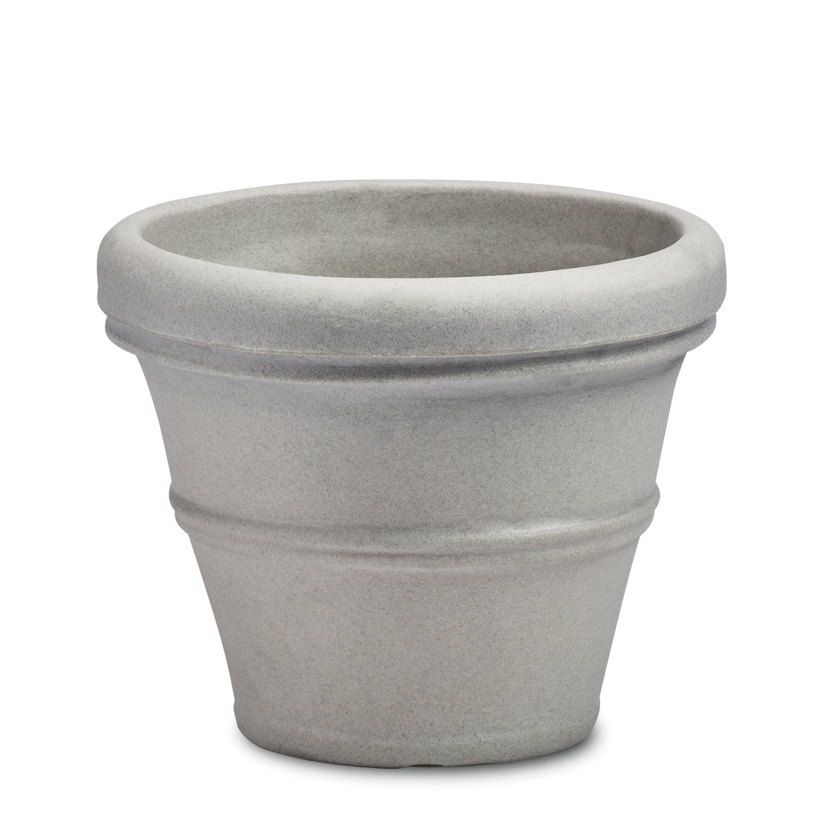 Lanesborough Resin Pot Planter, Weathered Concrete, 21.5" H x 27.36" W x 27.36" D