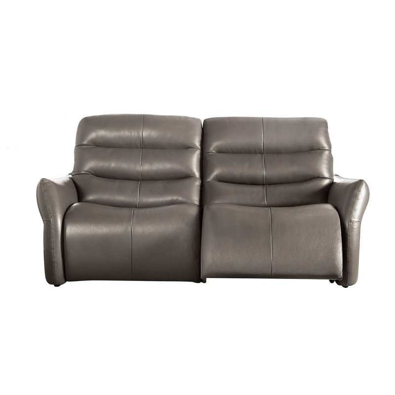 75" W Transitional Power Sofa, Gray