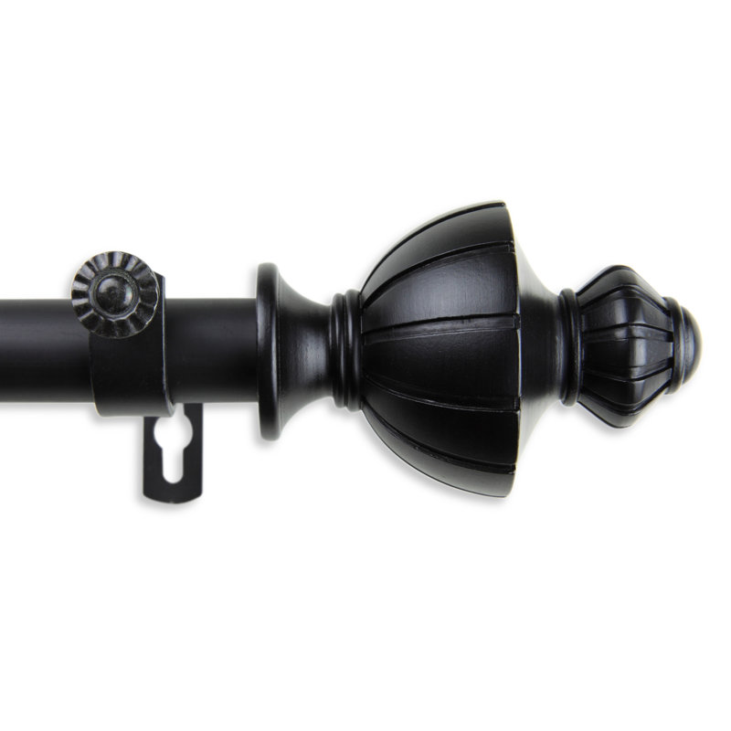 Tringle à rideaux simple Bauder Jerome, Noir