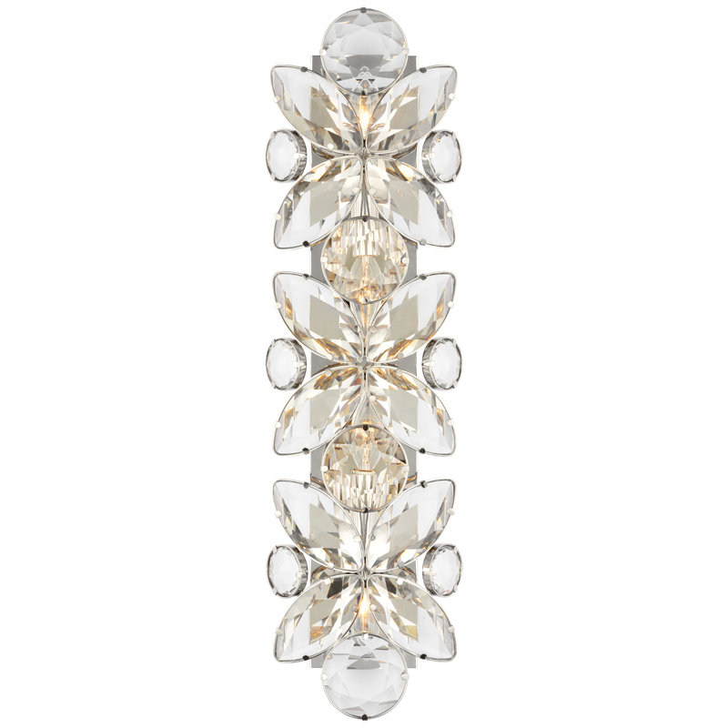 Lloyd 4 - Light Flush Mounted Sconce, Polished Nickel, 25.75" H x 7.25" W x 4" D