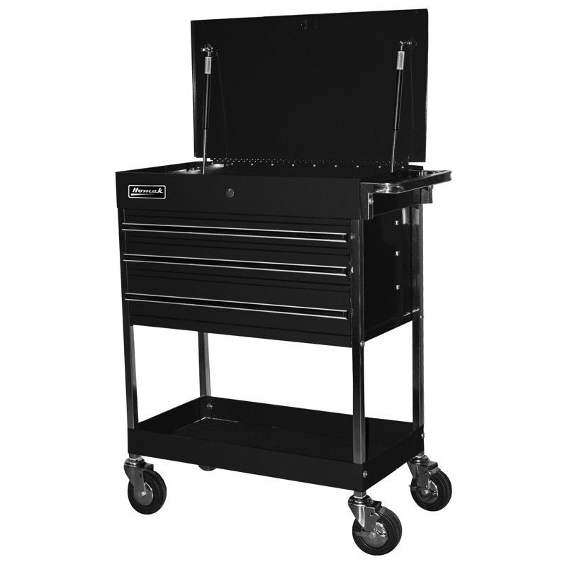 Commode rollaway à 3 tiroirs à fond 3 tiroirs professional 34, Noir