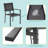 Willersley 6 person Patio Outdoor Dining Set 59.1" Long Table Metal PVC-coated polyester Chairs-1088257380