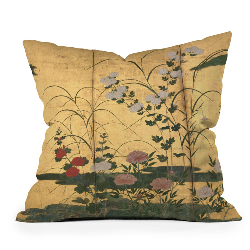 DENY Designs Flowers and Grasses Throw Pillow, Square 20"
