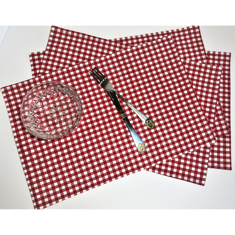 Cotton Gingham Rectangle Placemat