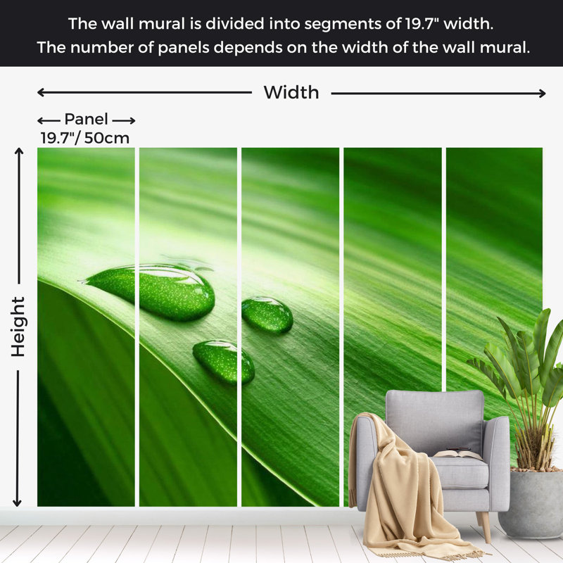 Floral Wall Mural, 90" L x 118" W