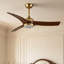 Ventilateur de plafond intérieur Sardinia 52 po, couleur or/brun, avec tige de suspension, DEL intégrée, télécommande et application de contrôle incluses.-551368102-551368097