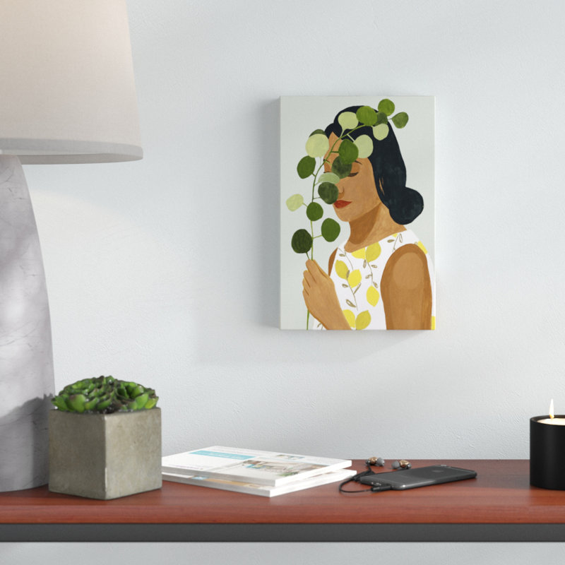 «Botany Portrait II», peinture sur toile, H 12 po x l 8 po