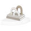 Tablette d'angle en métal alvéolaire blanc lustré 9,8 po-128521781-128521780