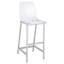 Ensemble de 2 tabourets de bar transparents et chromés