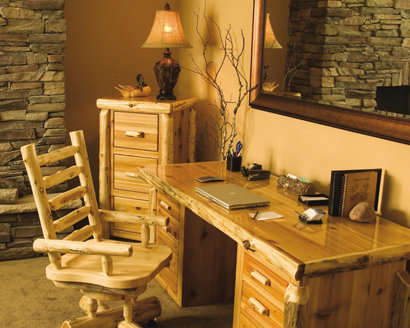 Ensemble de bureau configurable Traditional Cedar Log