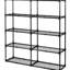 Rangement en fil noir à 5 tablettes avec couvercle - 60,15 po Grand, étagère de protection 220 lb par tablette, grand