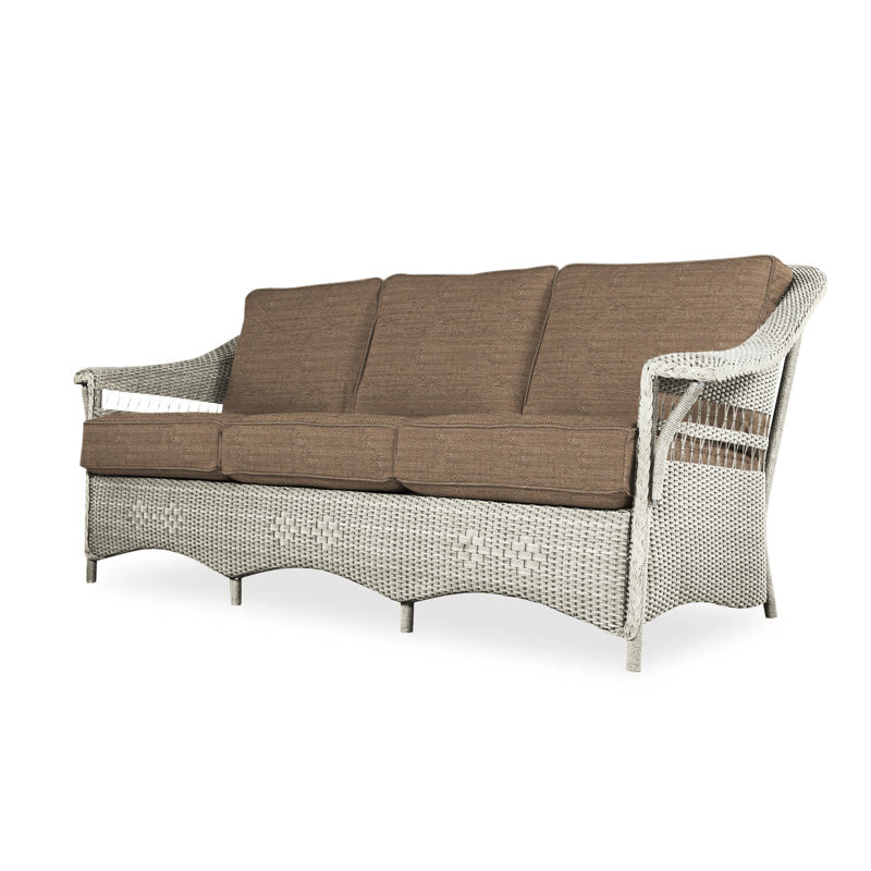 Nantucket Outdoor 3 - Seat Patio Sofa, Serena Floral Mist, Linen