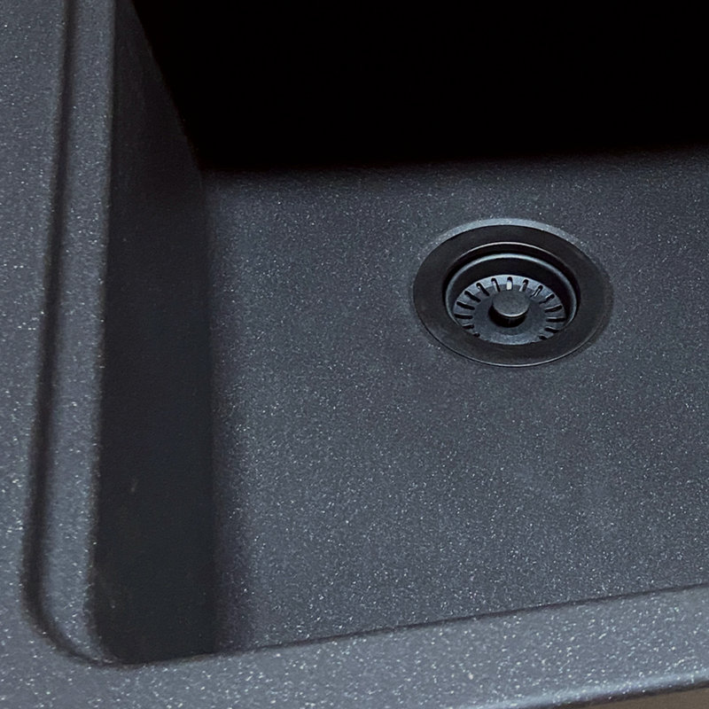 Disposal Trim For Granite Composite Sinks, Matte Black