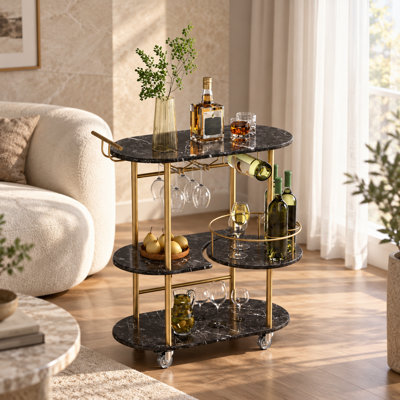 Earnhardt Metal Bar Cart