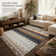 Wymond  Machine Washable Moroccan Area Rug Aztec Geometric Carpet With Non-Slip Backing