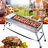 33.7'' W Portable Charcoal Grill with USB