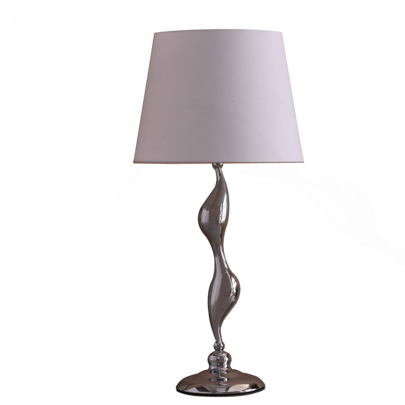 24" Silver Table Lamp, Art Deco Silhouette Desk Lamp for Home Decor