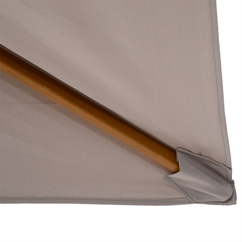Brod 295cm X 200cm Rectangular Market Parasol, Grey