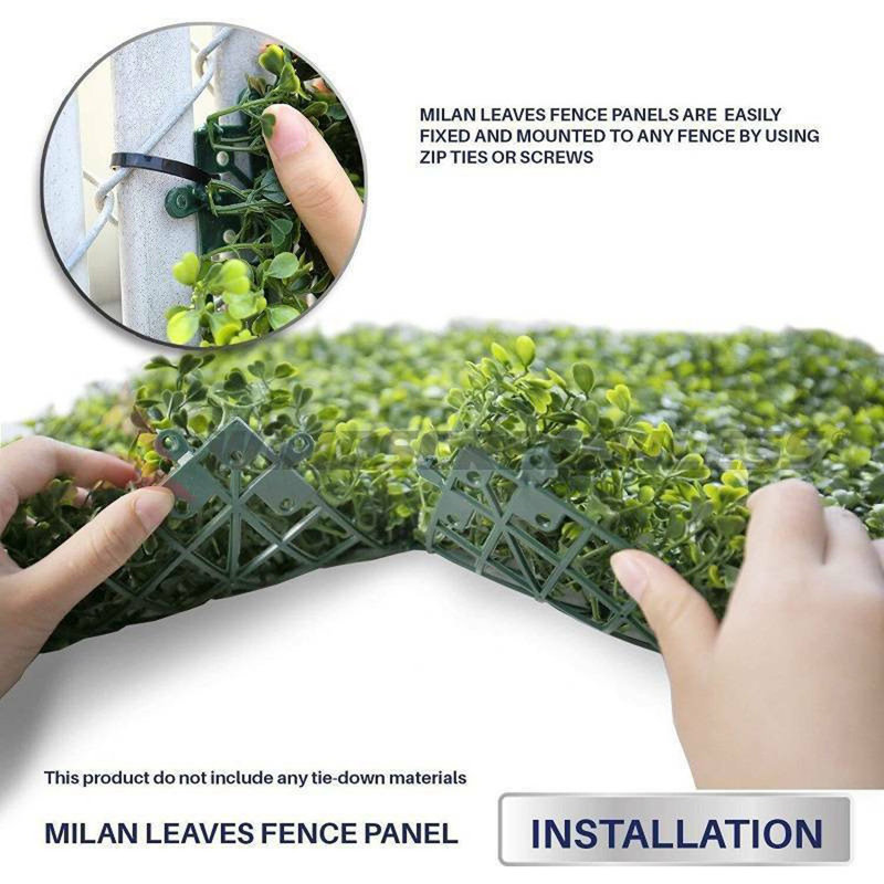 Décoration de clôture d'intimité en grillage artificiel haute densité, 48